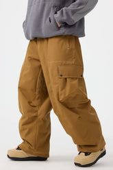 Pantalones de nieve Oxford holgados y resistentes al desgaste para hombre en color caramelo